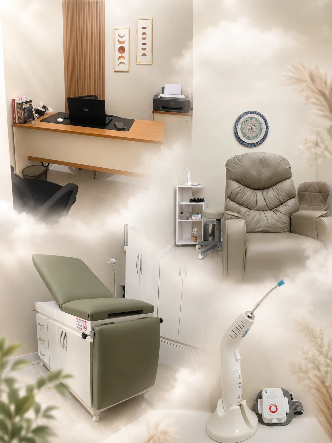Ambientes e equipamentos da Clínica de Enfermagem Dra. Simone Oliveira